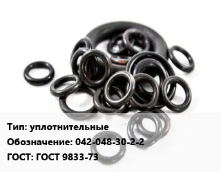 Кольцо РТИ уплотнительные 042-048-30-2-2 ГОСТ: ГОСТ 9833-73